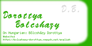dorottya bolcshazy business card